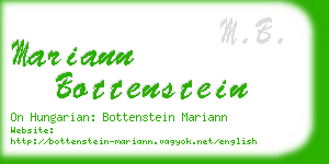 mariann bottenstein business card
